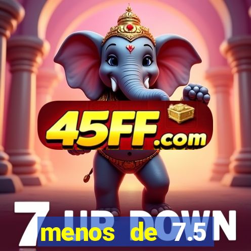 menos de 7.5 escanteios o que significa